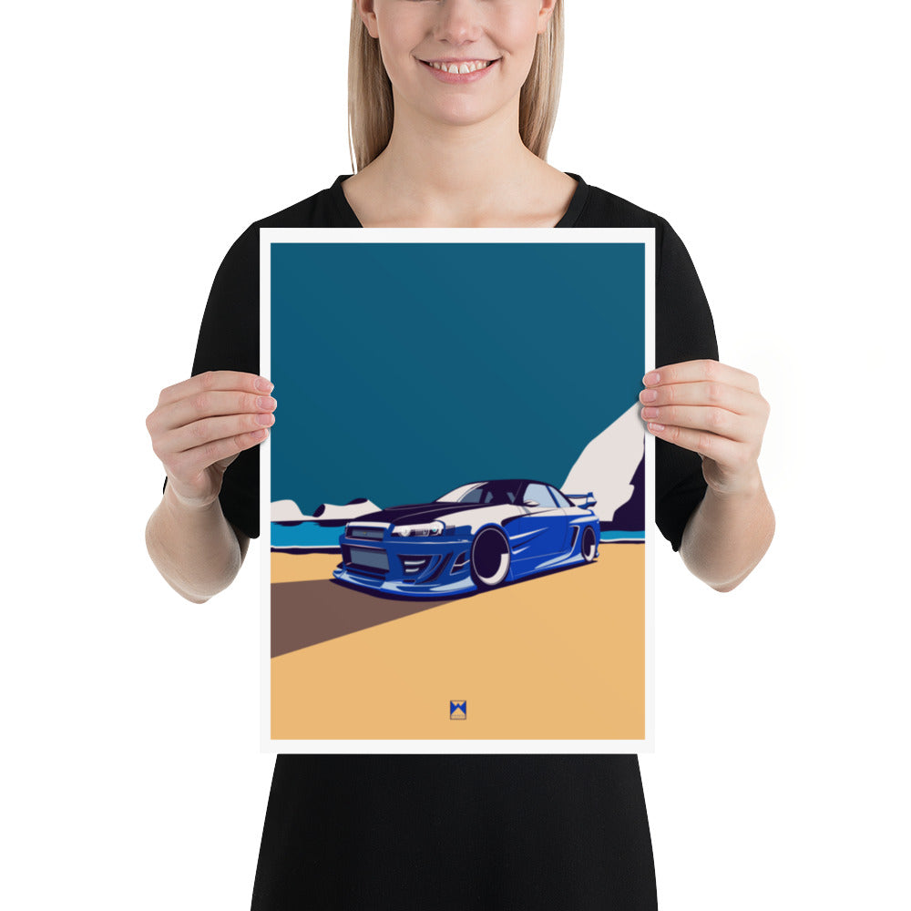 Skyline GTR R34 Godzilla Print