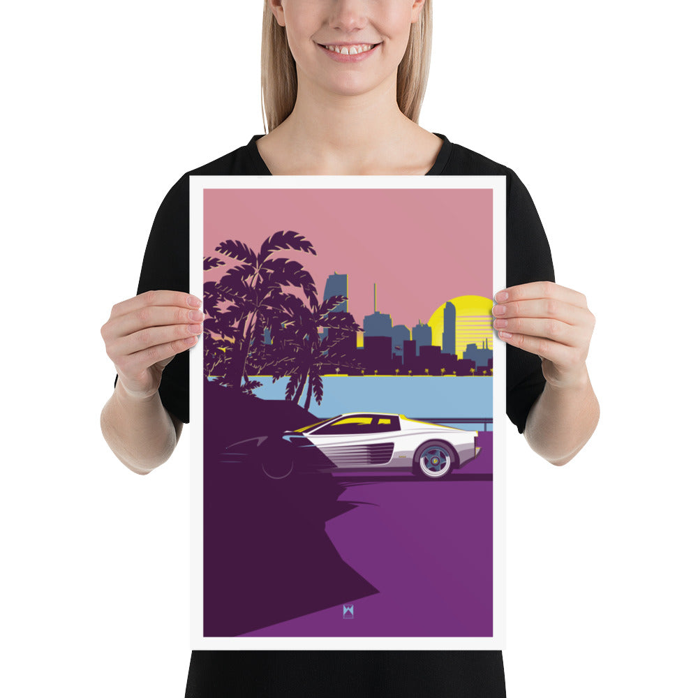 Testarossa in Miami Print