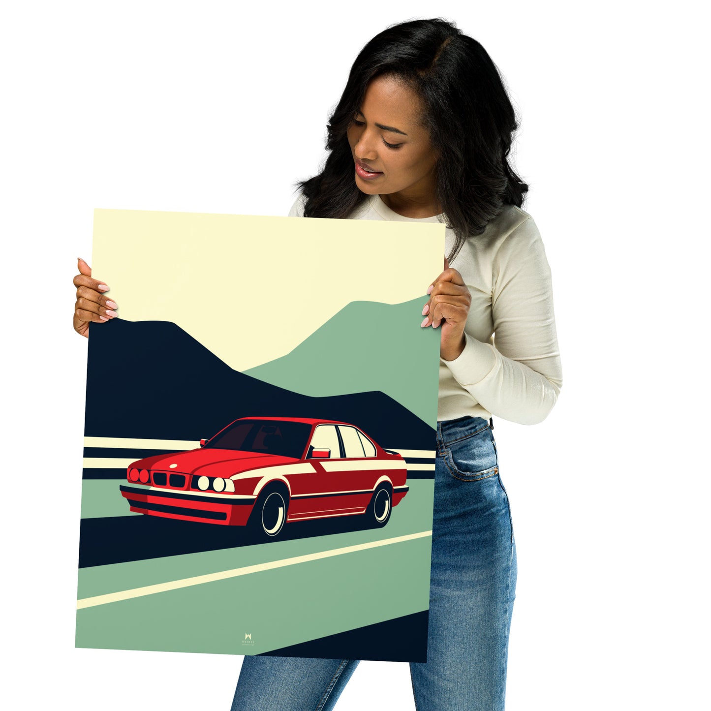 Retro E34 M5 Print