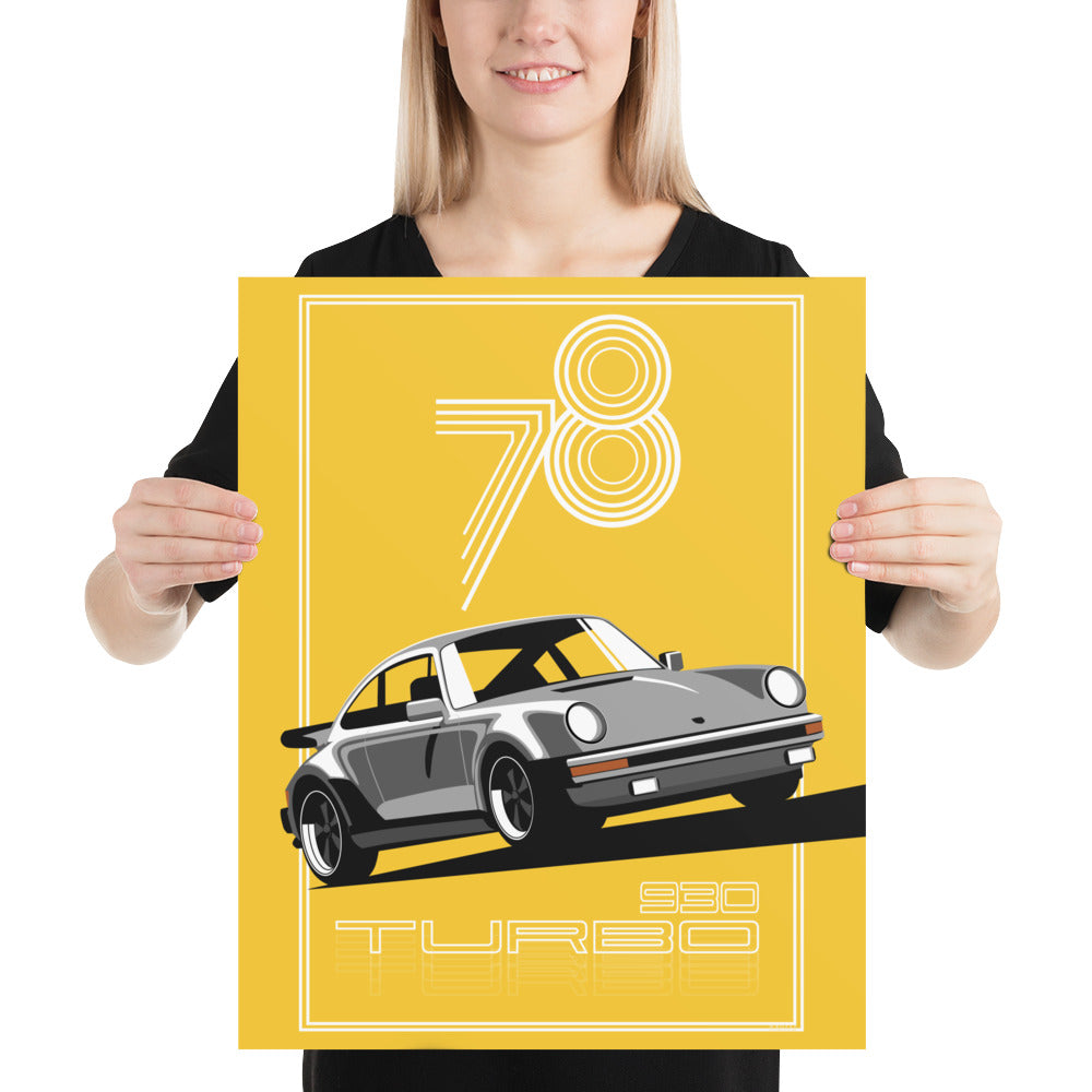 911 (930) Vintage Car Poster