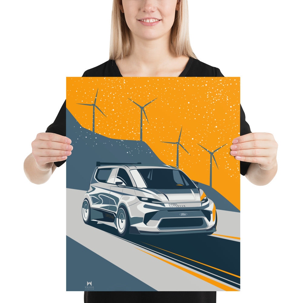 Transit Electric Van Poster