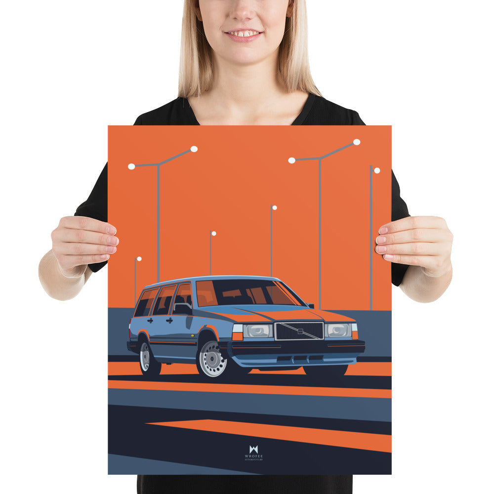 Vintage Volvo 740 Wagon Art Print