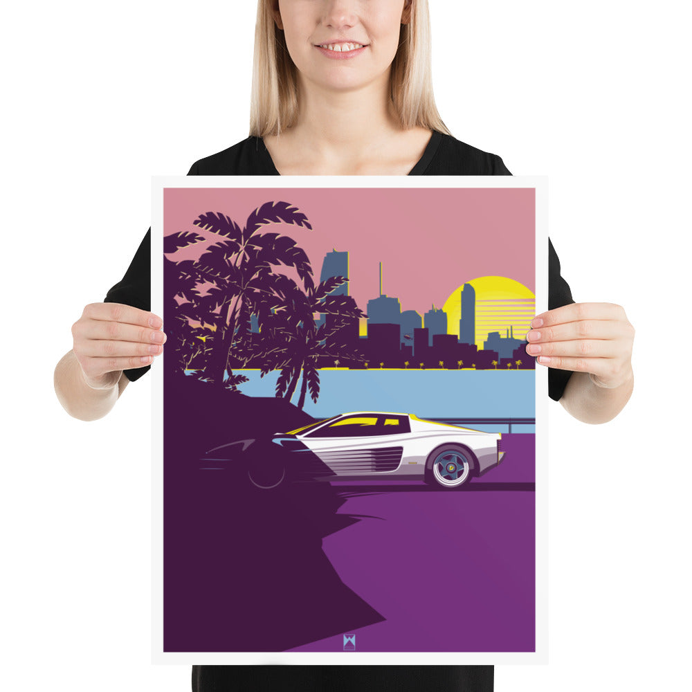 Testarossa in Miami Print