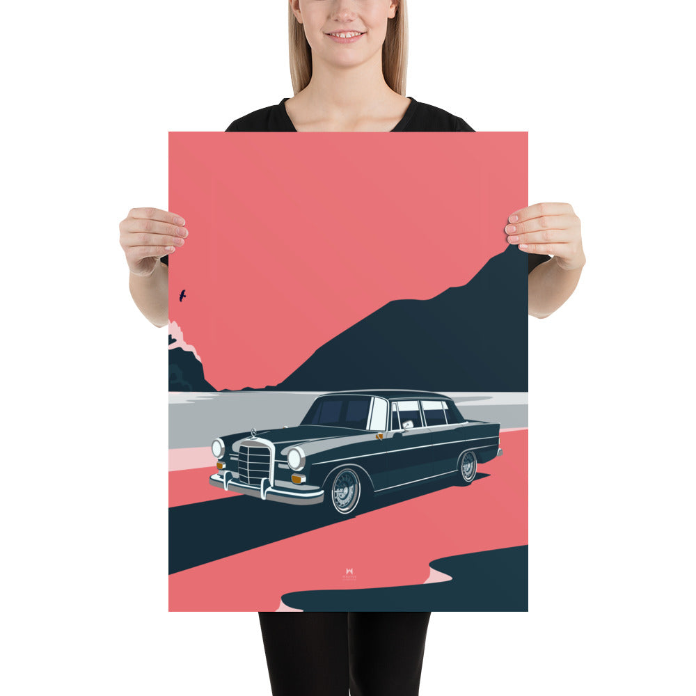 W110 Classic Car Poster