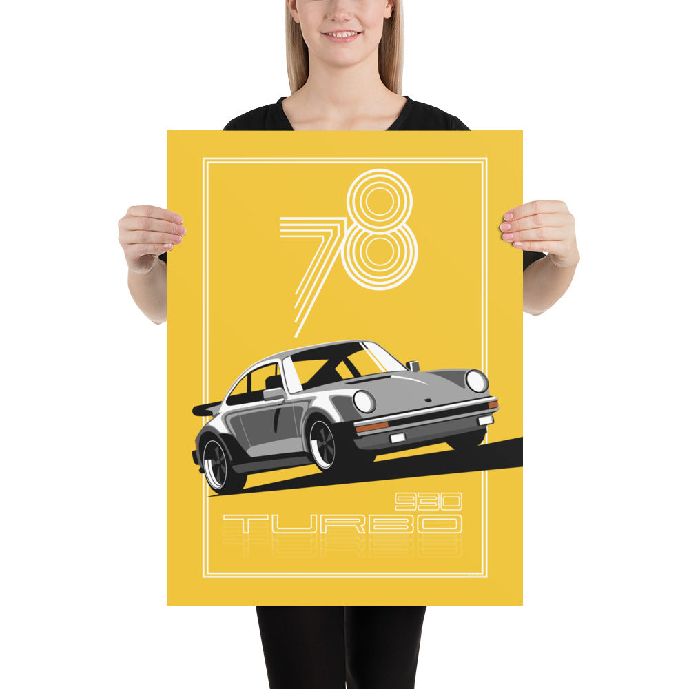 911 (930) Vintage Car Poster