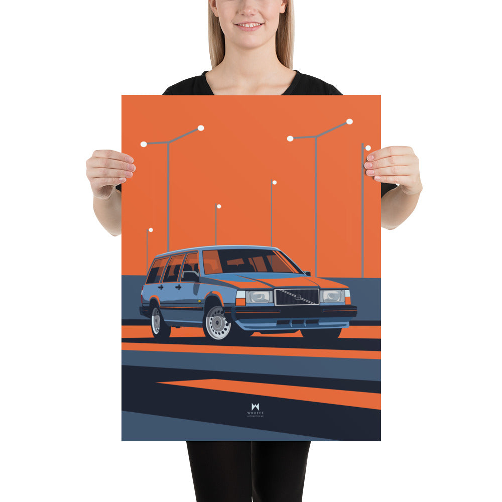 Vintage Volvo 740 Wagon Art Print