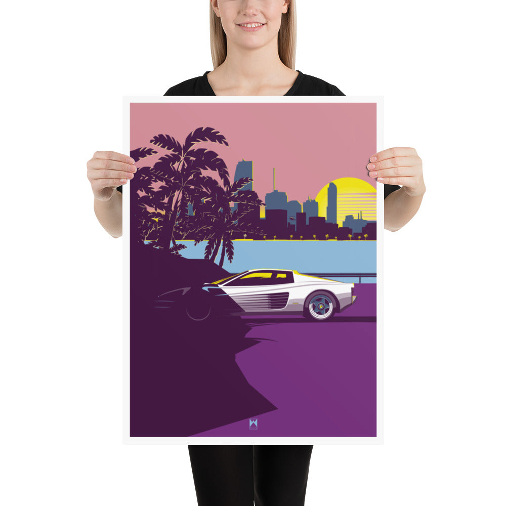 Testarossa in Miami Print