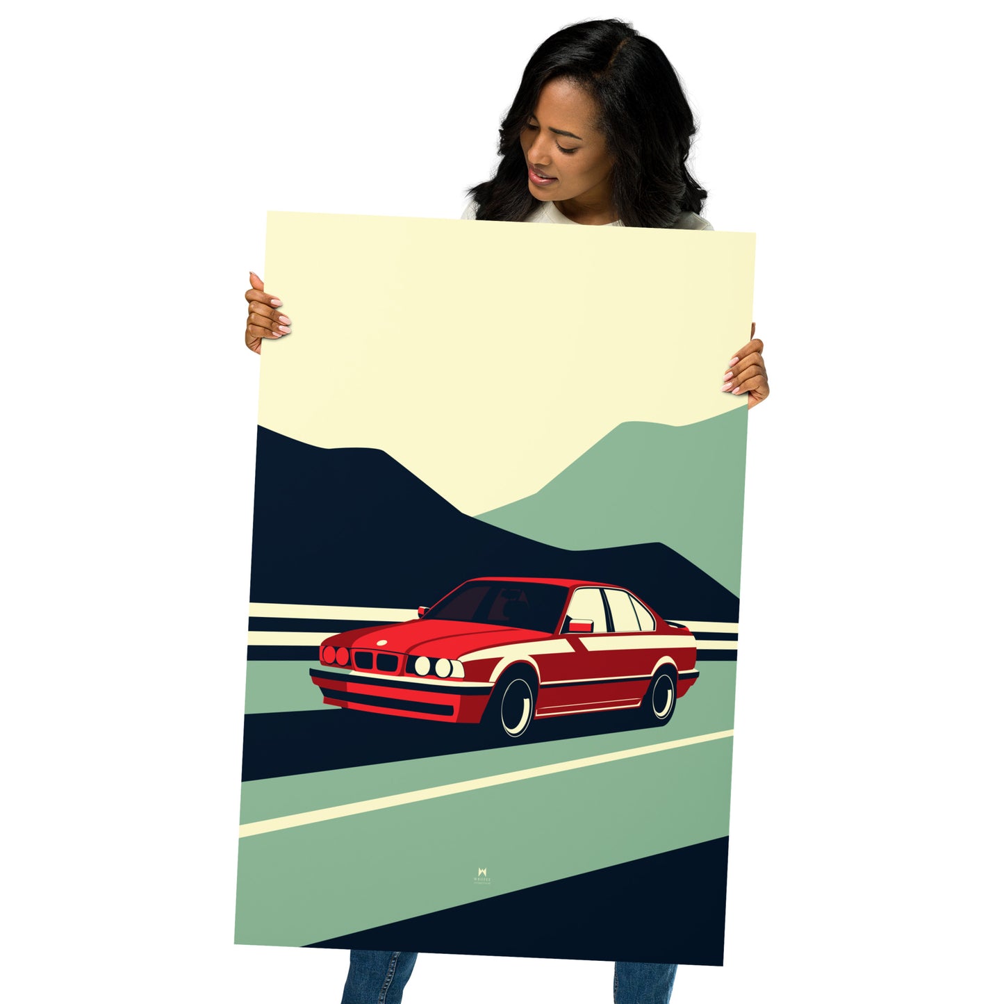 Retro E34 M5 Print