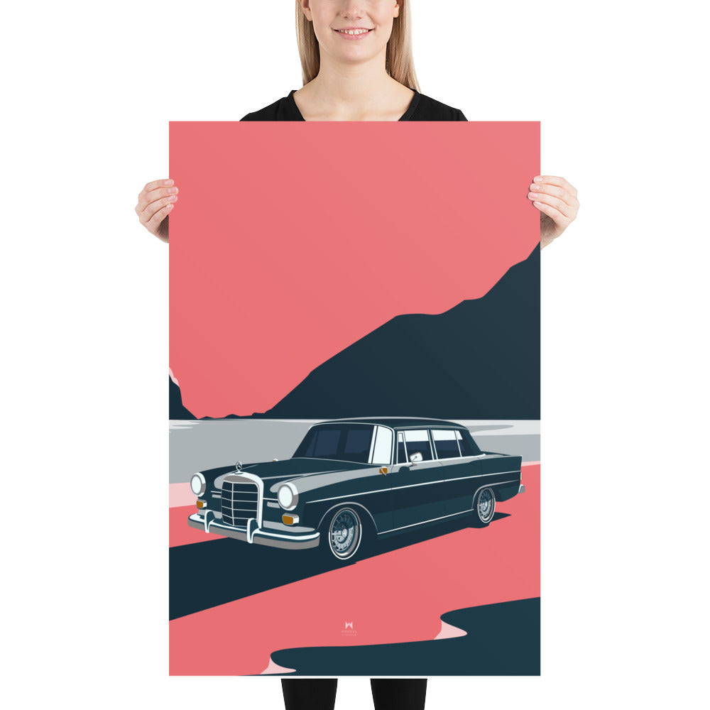 W110 Classic Car Poster