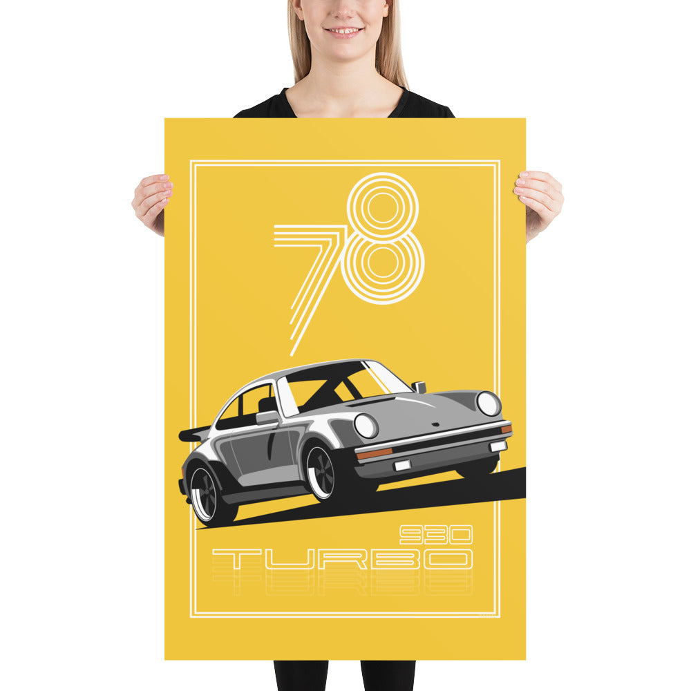 911 (930) Vintage Car Poster