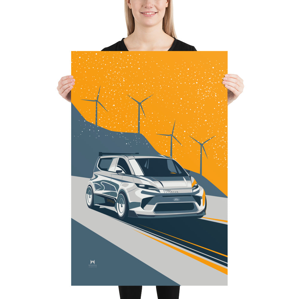 Transit Electric Van Poster