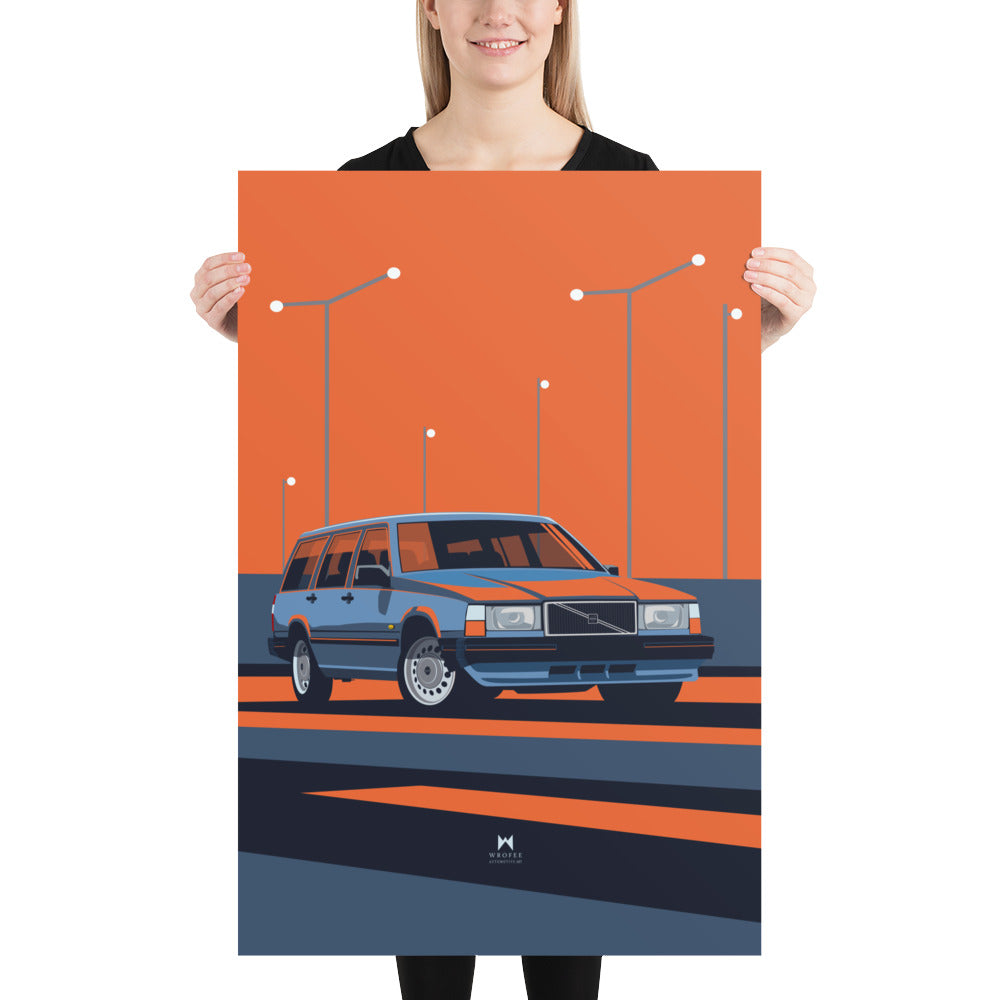 Vintage Volvo 740 Wagon Art Print