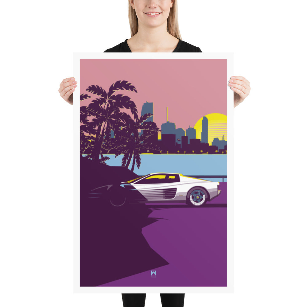 Testarossa in Miami Print