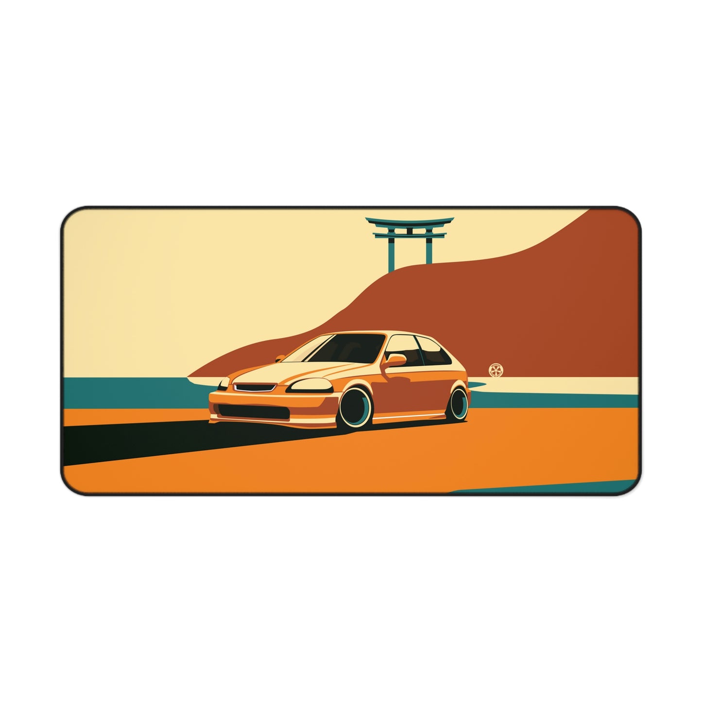 Retro Civic EK 9 Large Mouse Pad