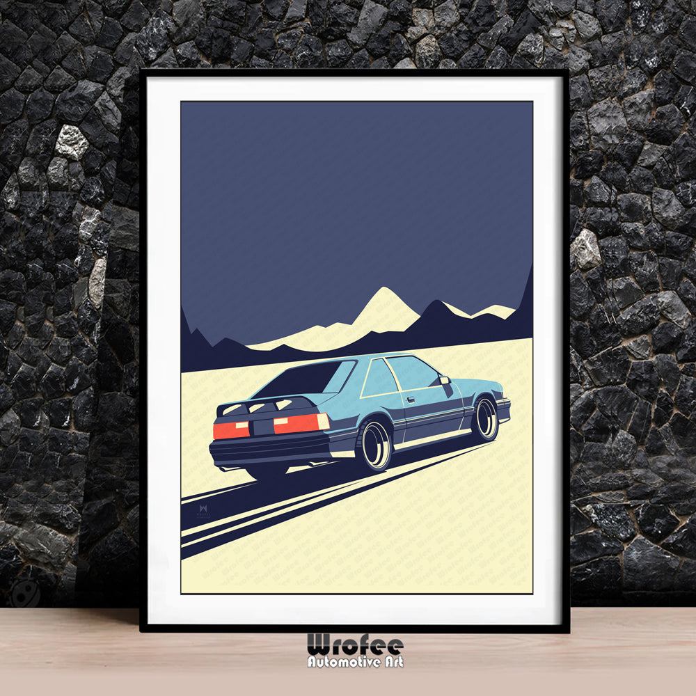 Mustang Cobra Vintage Car Poster