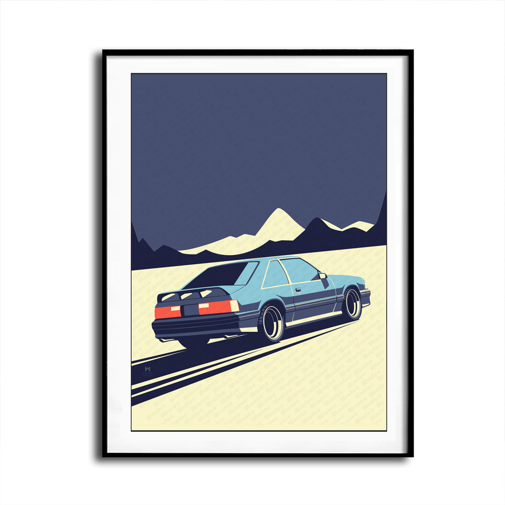 Mustang Cobra Vintage Car Poster