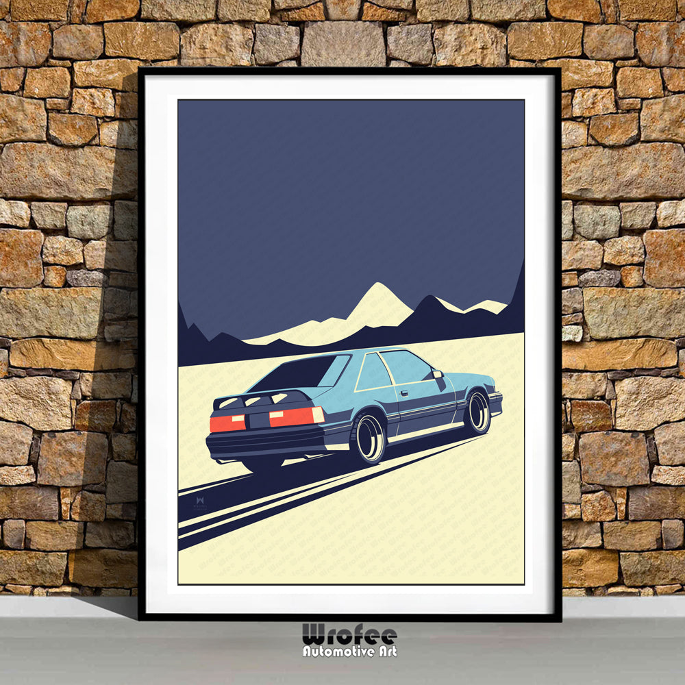 Mustang Cobra Vintage Car Poster