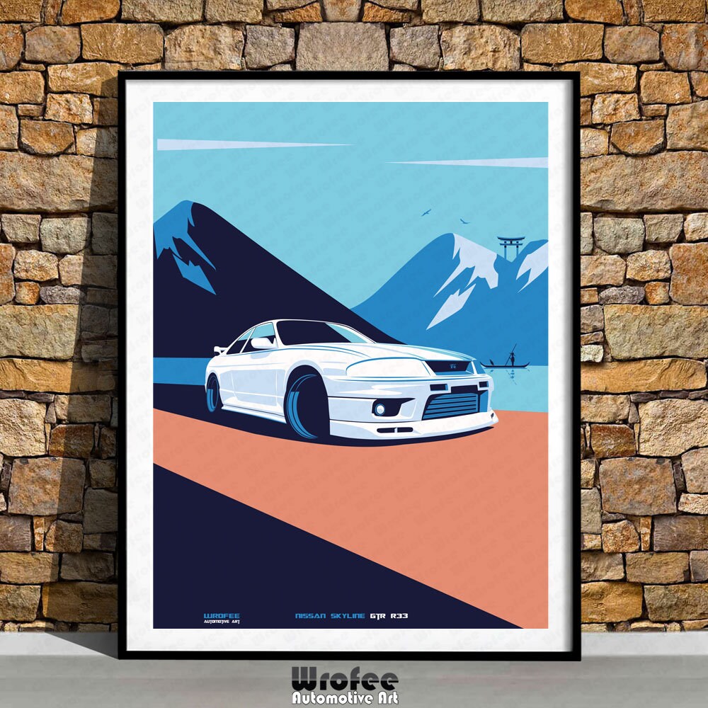 Skyline GTR R33 Art Print