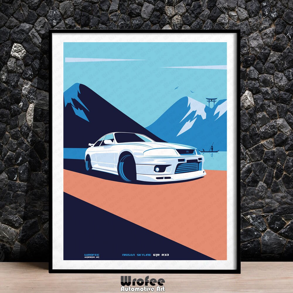 Skyline GTR R33 Art Print