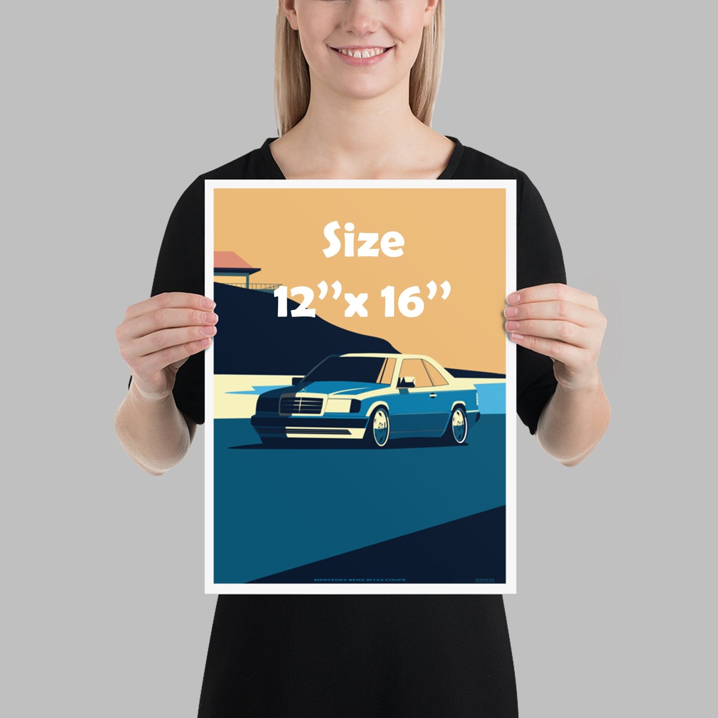 Mercedes W124 Art Print