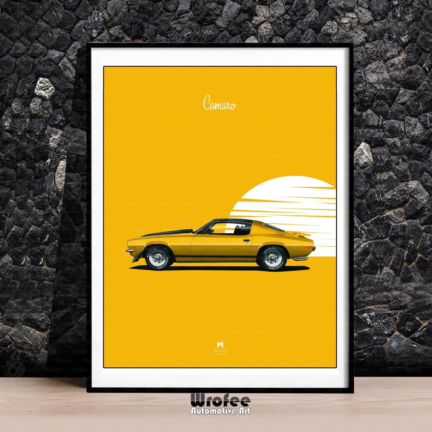 Yellow Chevrolet Camaro Poster