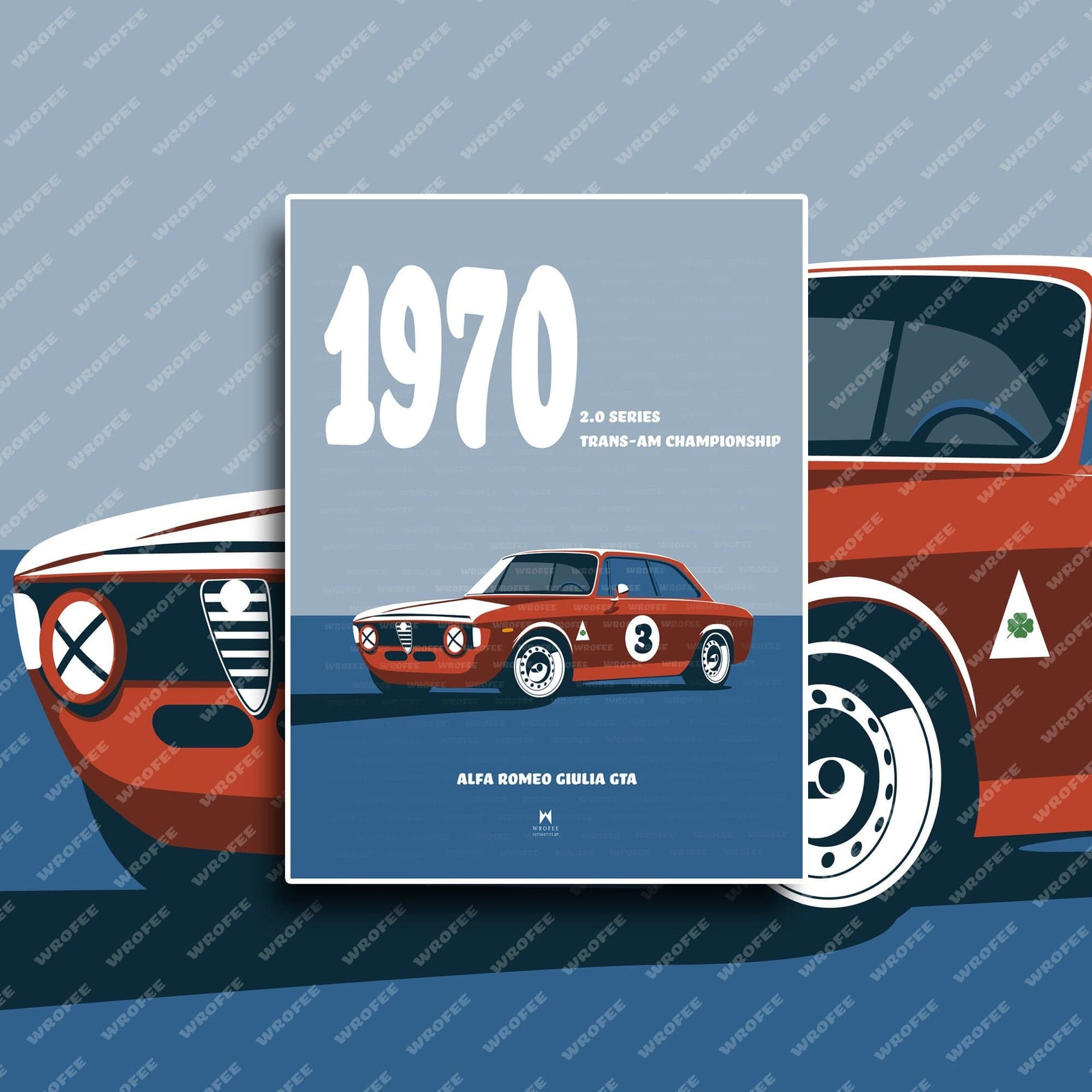 Alfa Romeo Giulia Car Poster gift for father