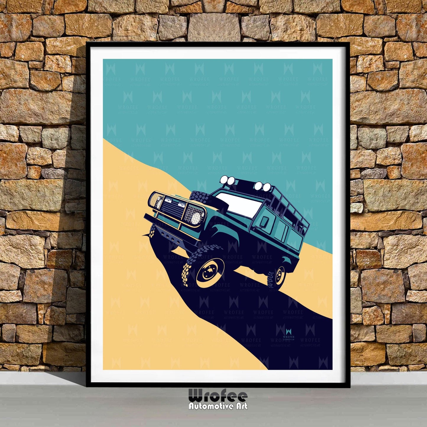 Land Rover Defender 110 Camel Tophy Poster