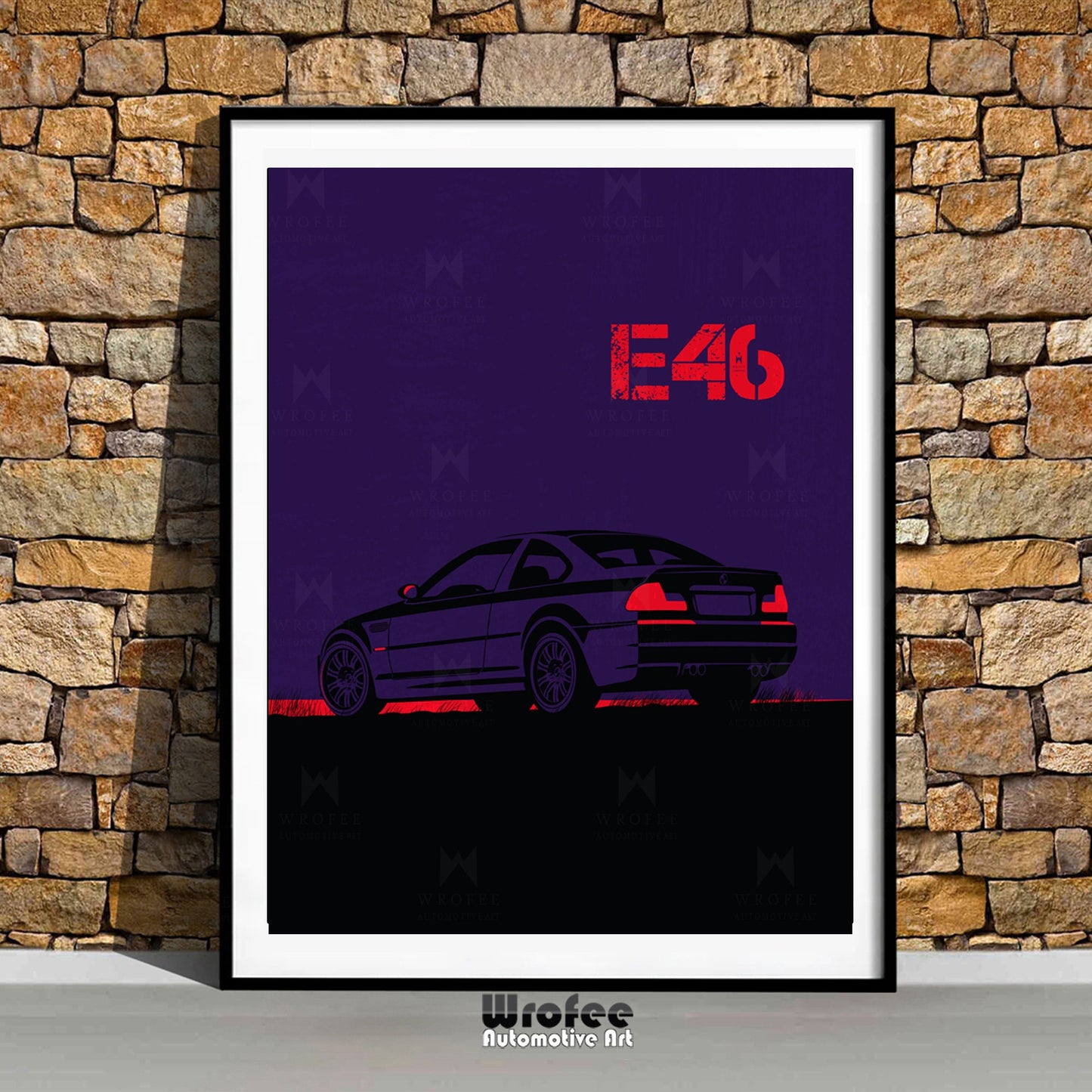 Vintage BMW M3 E46 Poster