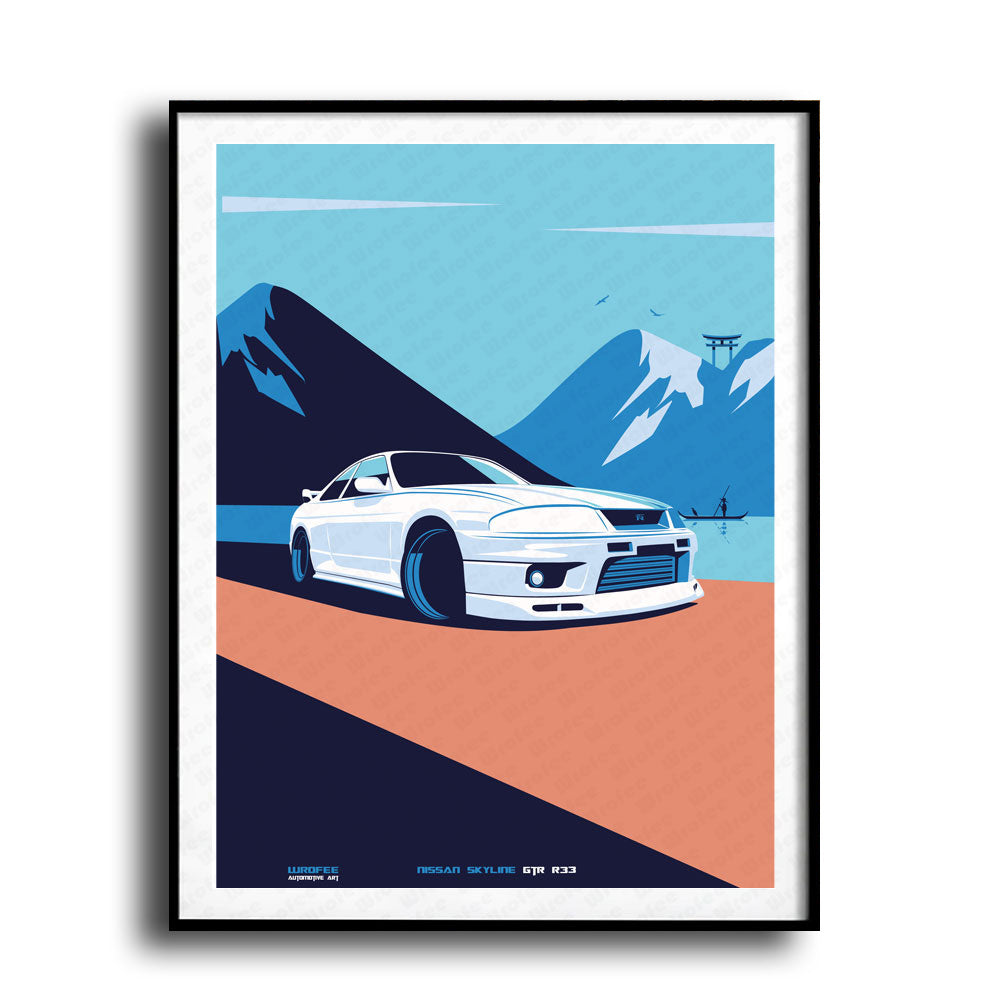 Skyline GTR R33 Art Print