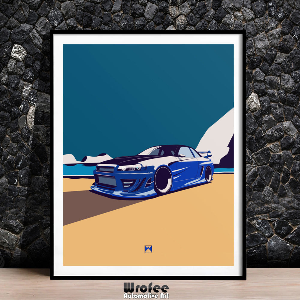 Skyline GTR R34 Godzilla Print