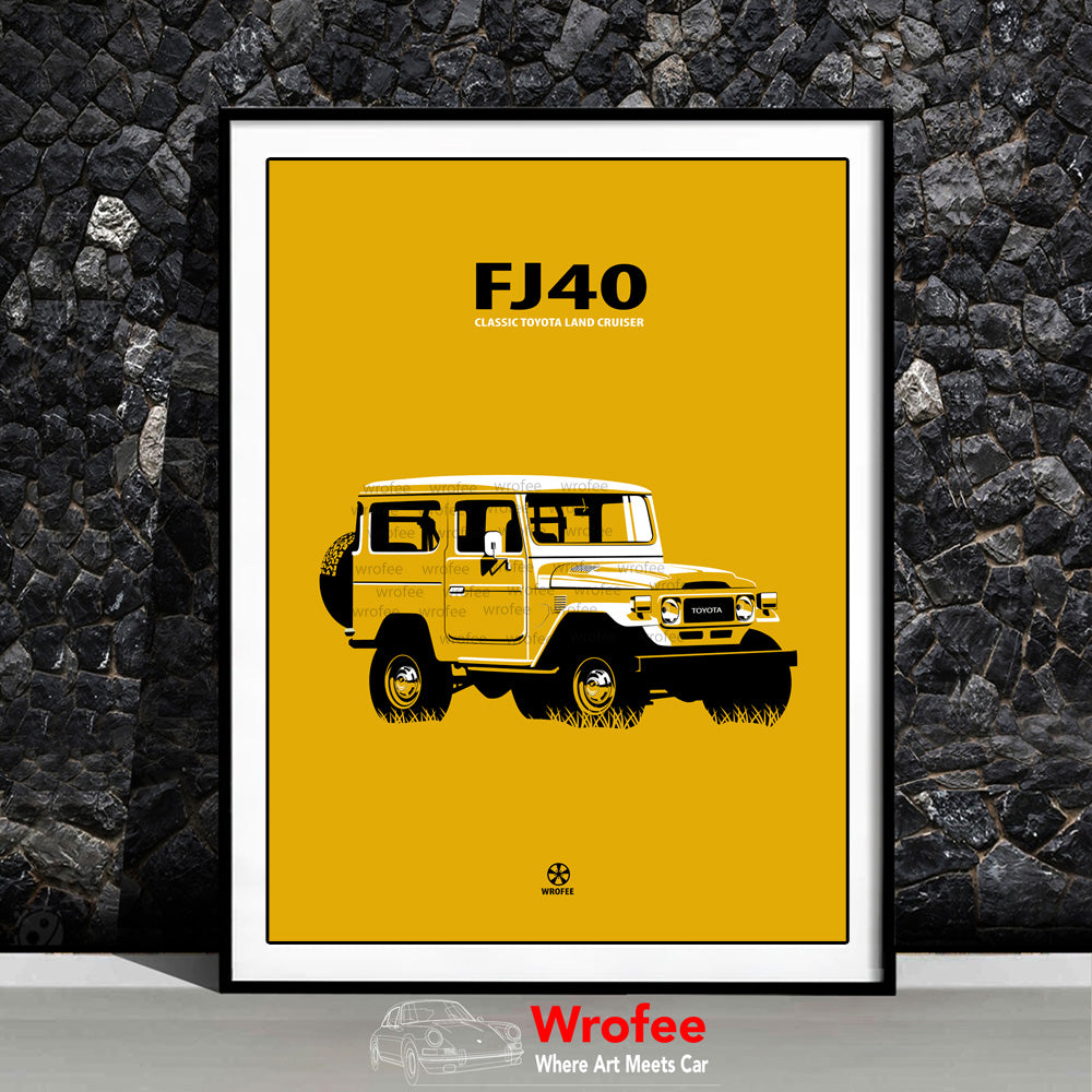 Vintage SUV FJ40 Land Cruiser Art Print