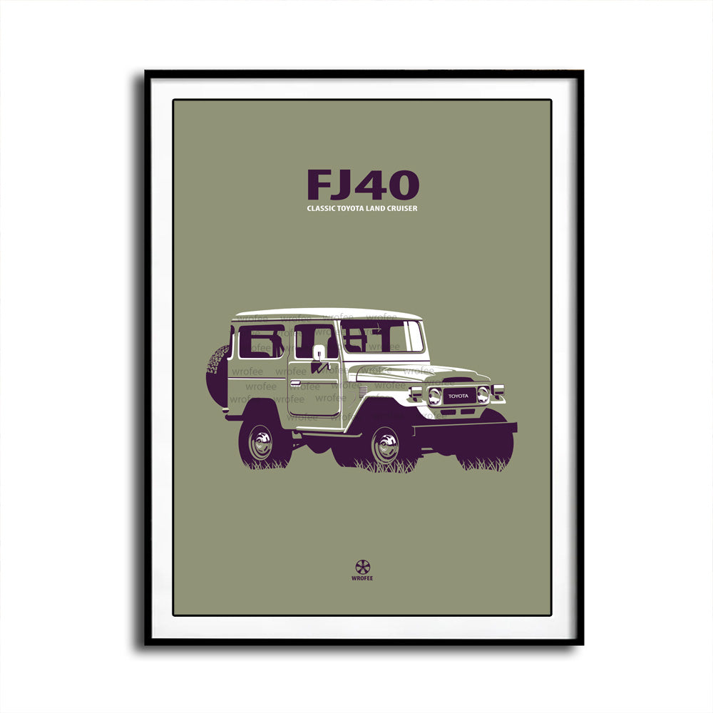 Vintage SUV FJ40 Land Cruiser Art Print