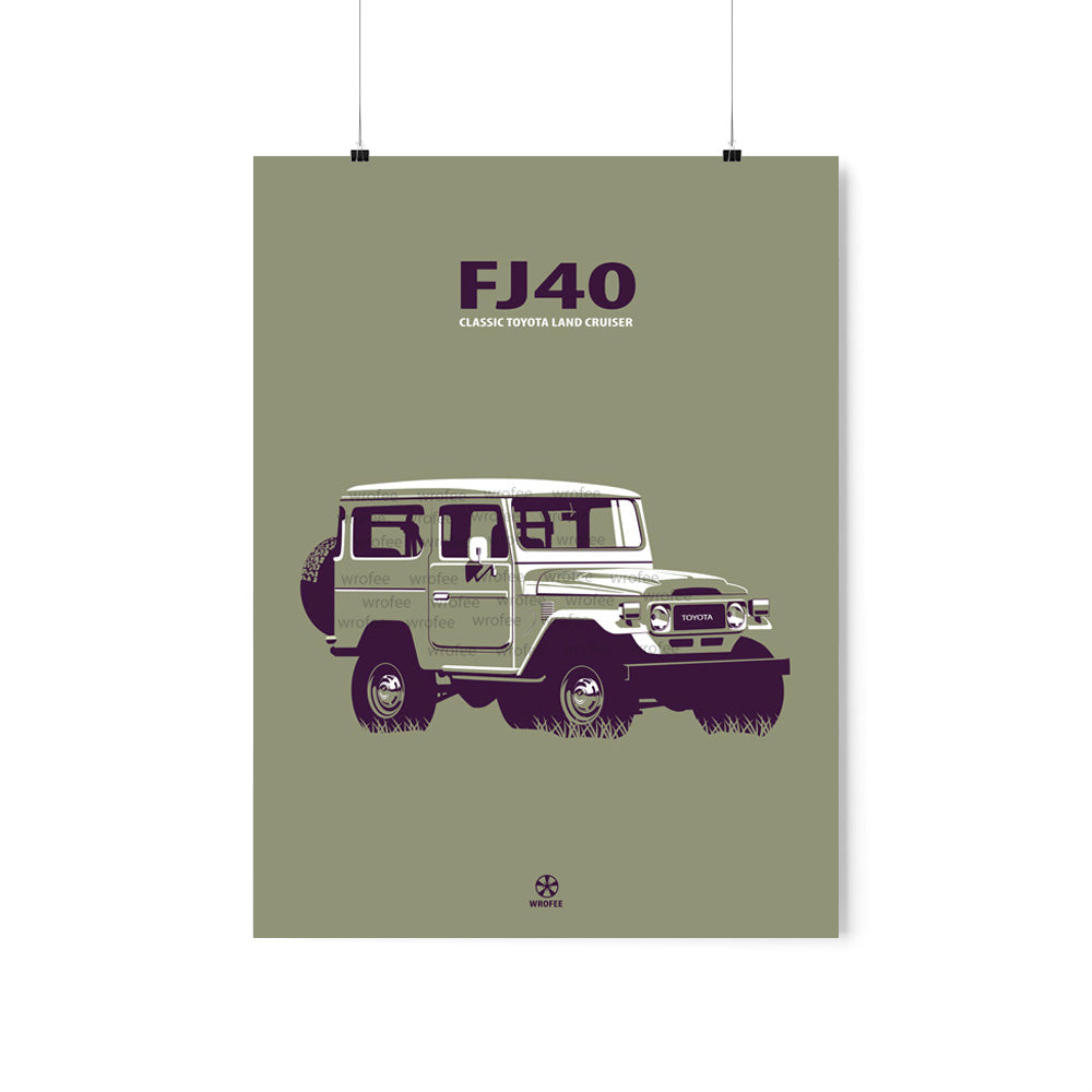 Vintage SUV FJ40 Land Cruiser Art Print