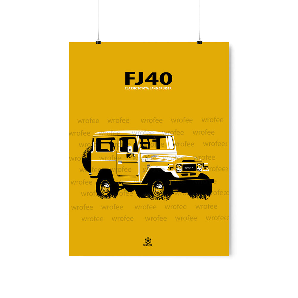 Vintage SUV FJ40 Land Cruiser Art Print