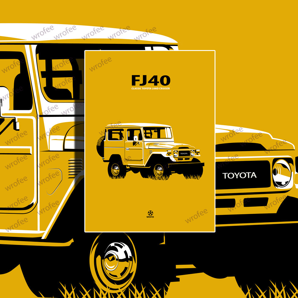 Vintage SUV FJ40 Land Cruiser Art Print