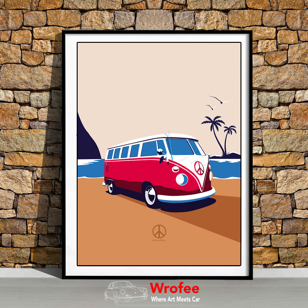 Vintage Bus Art Print