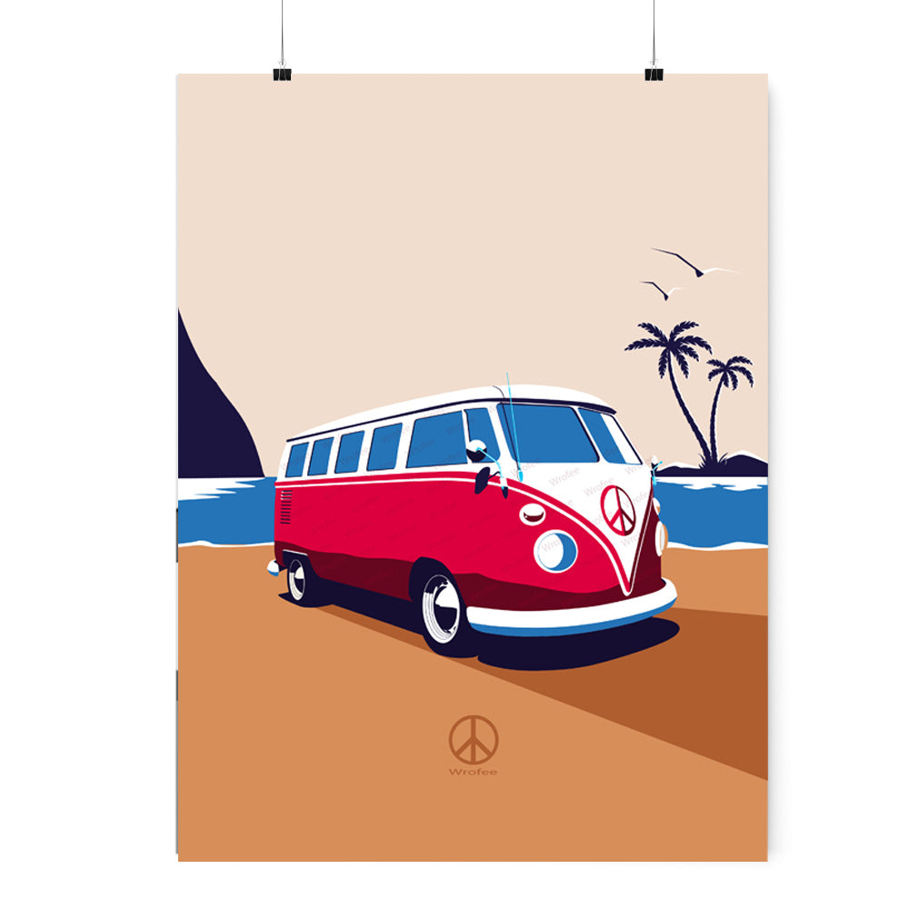 Vintage Bus Art Print