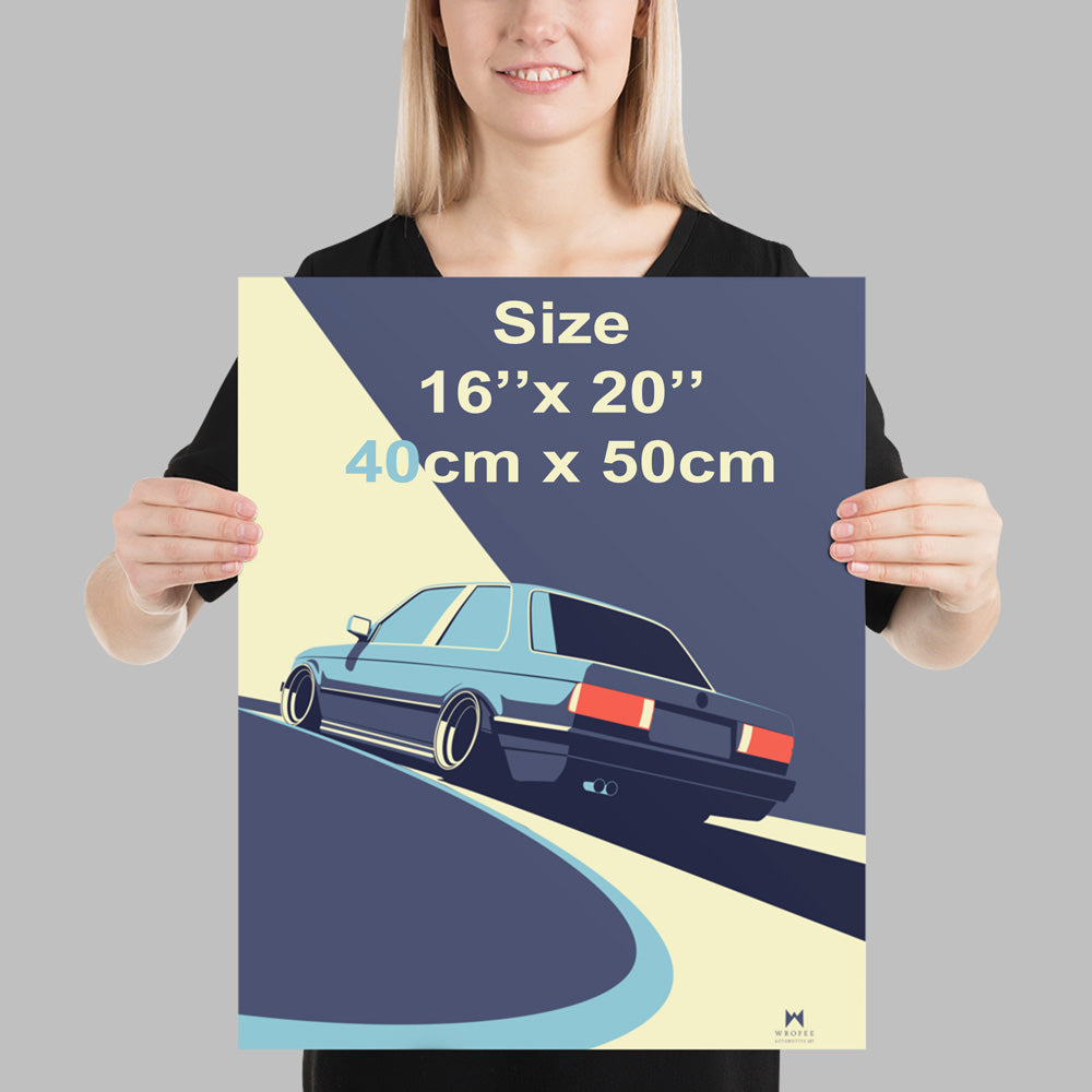 Retro E30 M3 Car Print